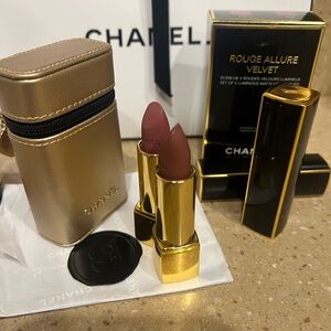 CHANEL Rouge Allure Velvet Lipsticks in Gold Case